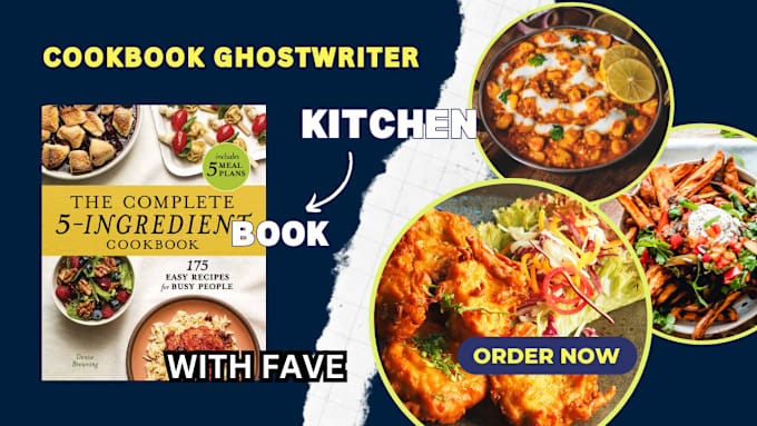 Gig Preview - Ghostwrite cookbook and recipe book including cookbook cover design, nutrition