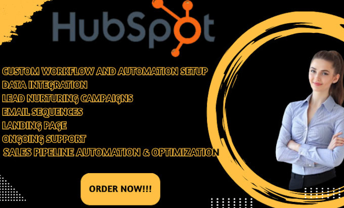 Gig Preview - Set up your hubspot crm, workflow, automation sales funnel, project