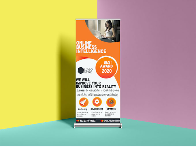 Gig Preview - Design roll up banner and pull up banner