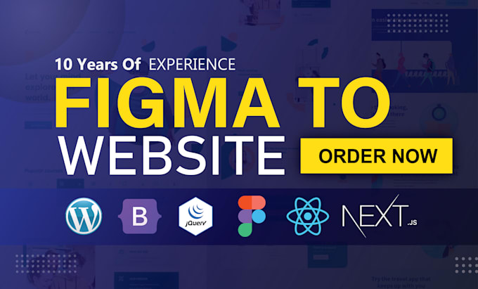 Gig Preview - Convert your figma designs to wordpress, react, next website