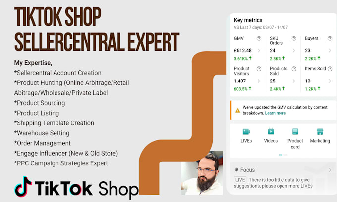 Bestseller - setup and manage tiktok sellercentral