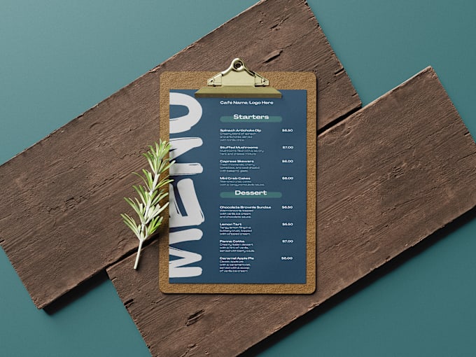 Gig Preview - Create modern original food, bar, restaurant menu