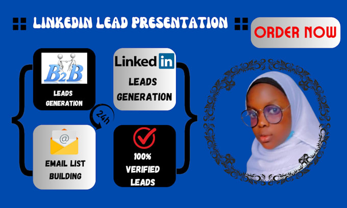 Gig Preview - Do b2b lead generation, linkedin lead, email leads,and lead list building