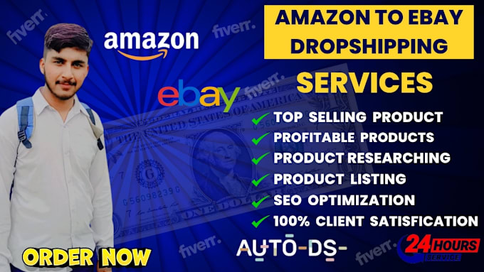 Gig Preview - Do professional amazon to ebay dropshipping top listings