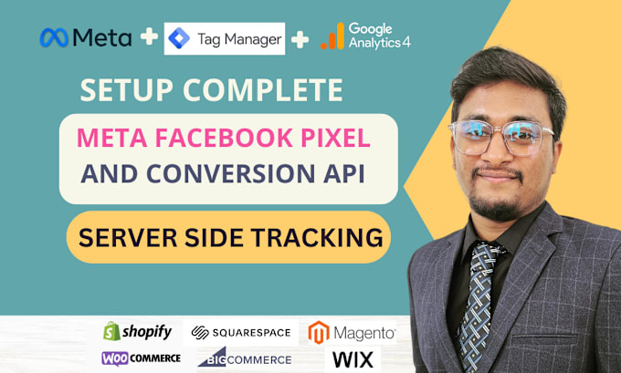 Gig Preview - Fix or setup meta facebook pixel, fb capi, ga4 server side tracking via GTM