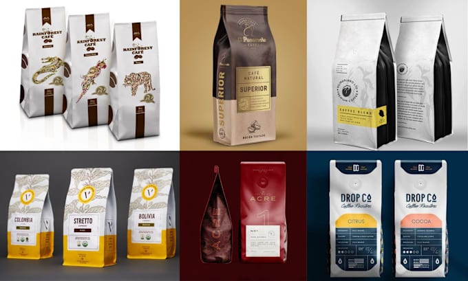 Gig Preview - Design coffee bag , coffee packaging and coffee label