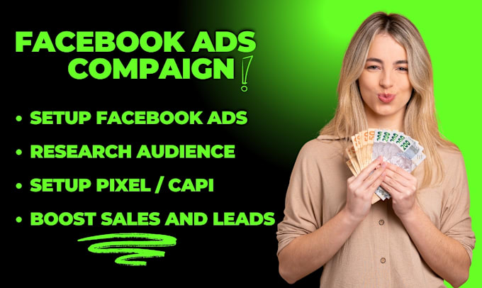 Gig Preview - Setup and manage facebook ads campaign for leads and sales