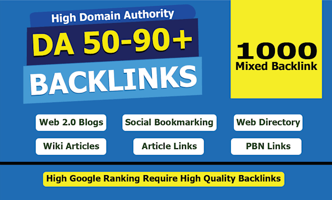 Gig Preview - Create 1000 mixed backlinks for website SEO rank boosting