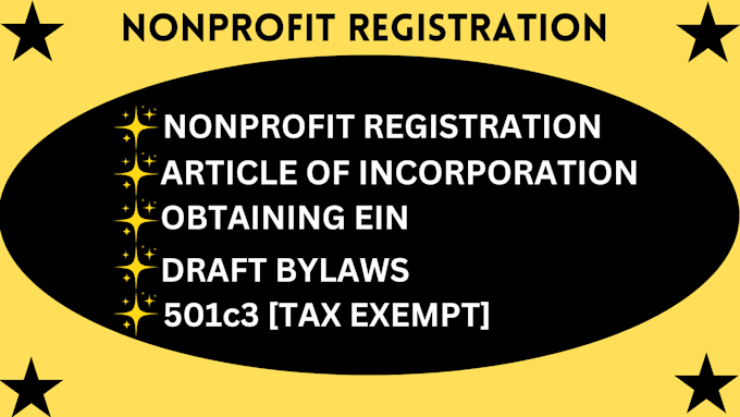 Gig Preview - Setup 501c3, reinstate 501c3, non profit registration, llc registration and ein