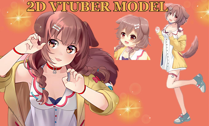 Gig Preview - Design anime character for your v tuber model, live 2d, anime nsfw, streaming