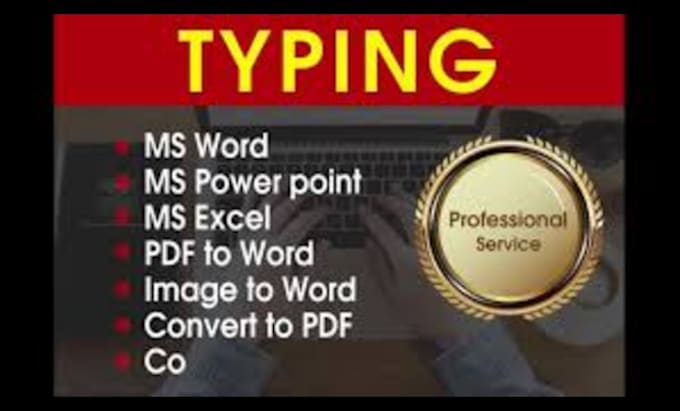 Gig Preview - Do a fast typing job, retype scanned documents, your typist