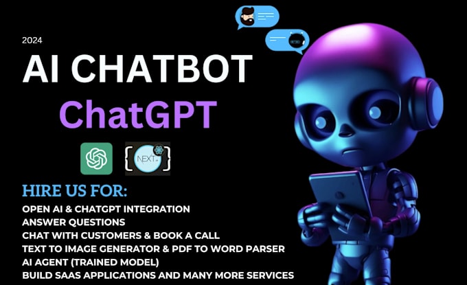 Gig Preview - Create custom ai chatbot using chatgpt for enhanced customer engagement