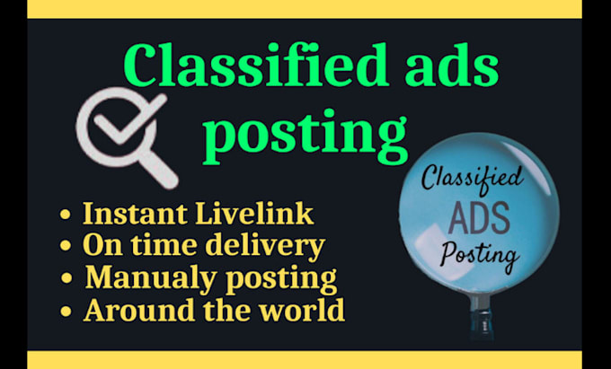 Gig Preview - Do classified ad posting in top classified sites