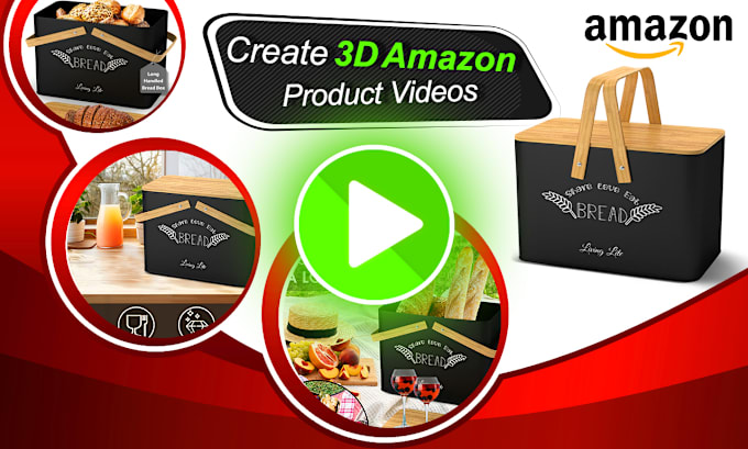 Gig Preview - Create 3d amazon product videos professionally