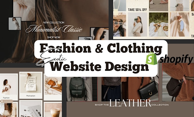 Gig Preview - Design clothing website shopify fashion store design shopify store redesign SEO