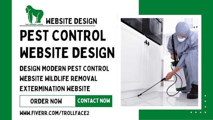 Gig Preview - Design modern pest control website wildlife removal extermination website