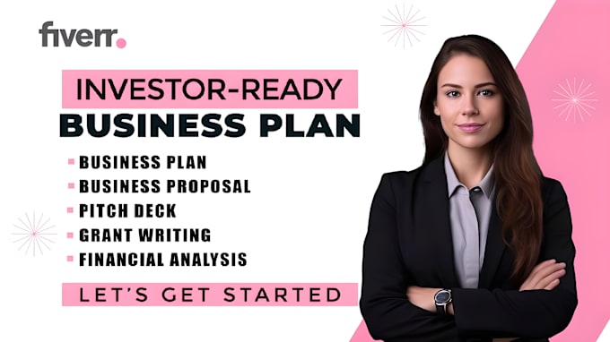 Gig Preview - Prepare a topnotch business plan, proposal, pitch deck, financial analysis