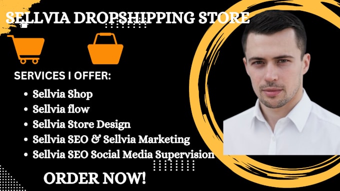 Gig Preview - Setup sellvia dropshipping store, sellvia marketing and traffic store promotion