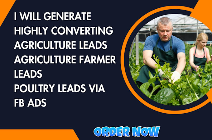 Gig Preview - Generate agriculture leads agriculture landing page farmer via facebook ads