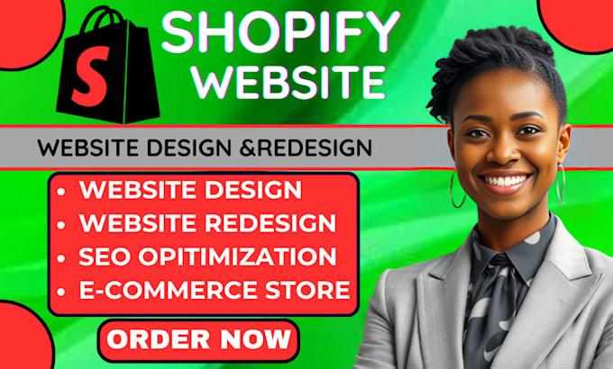 Gig Preview - Shopify website redesign, shopify website design shopify