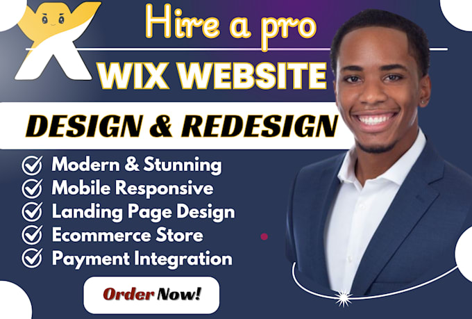 Gig Preview - Build wix website, redesign wix website design wix website, wix development SEO