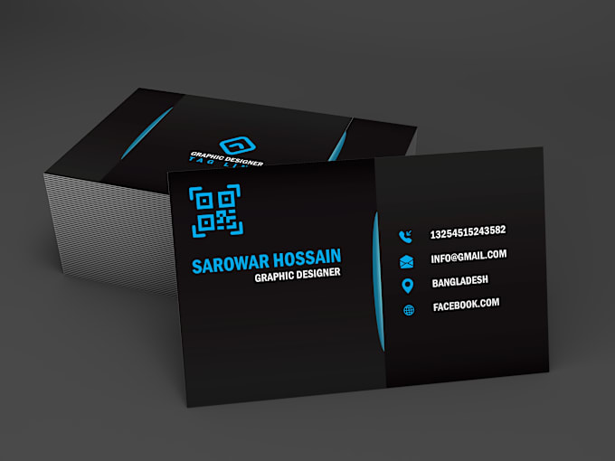 Gig Preview - Make a professional business card design with a qr and 24h