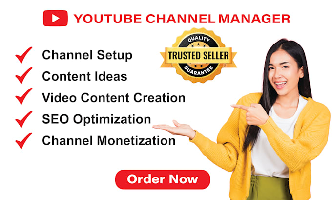 Bestseller - be your youtube channel manager to take it to the peak of success