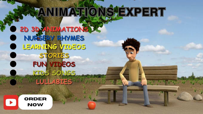 Gig Preview - Be your 2d 3d animation expert for kids videos songs nursery rhymes