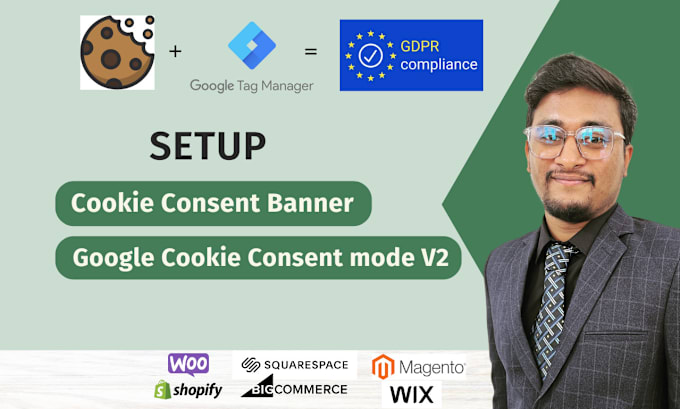 Gig Preview - Setup cookie consent banner, google consent mode v2 for gdpr and ccpa via GTM