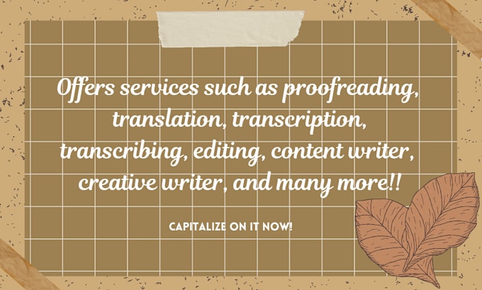 Bestseller - proofread, transcribe, translate and create stories just for you