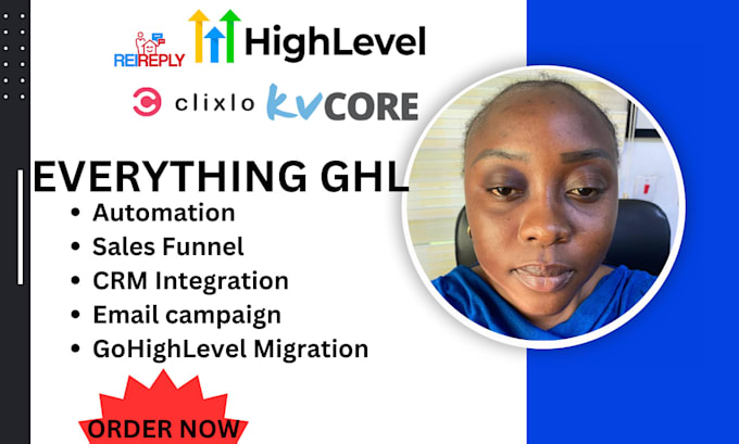 Gig Preview - Be digital marketing ghl virtual assistance ghl automation go high level website