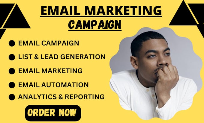 Gig Preview - Send bulk email marketing, email blast, email campaign, email list and leads