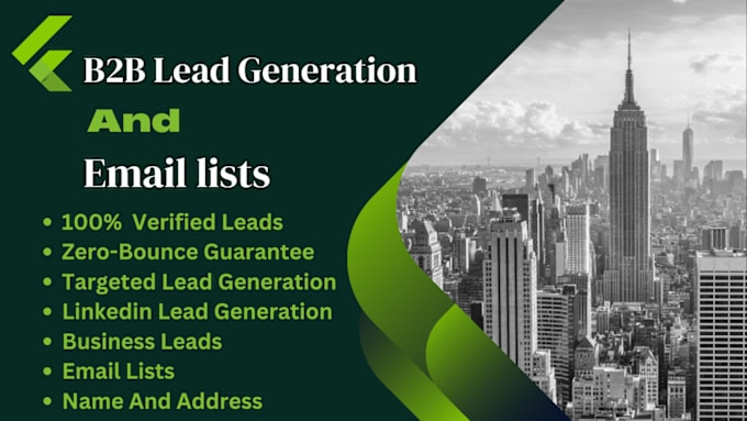 Gig Preview - Professional b2b lead generation emails names linkedin ids and more