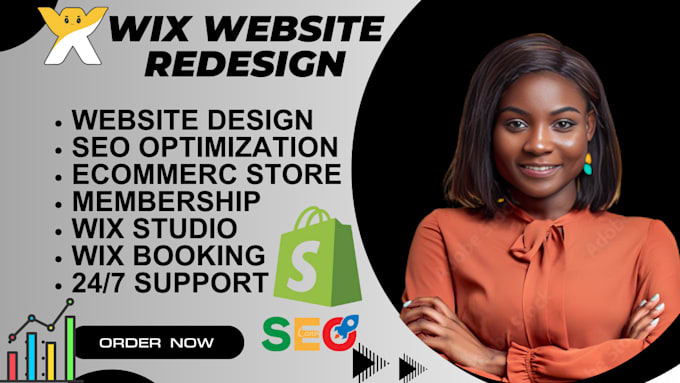 Gig Preview - Design wix website design redesign wix website wix website redesign wix design