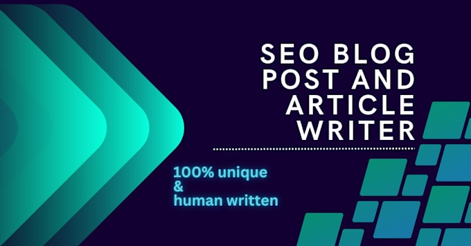 Gig Preview - Write well researched SEO blog posts and articles