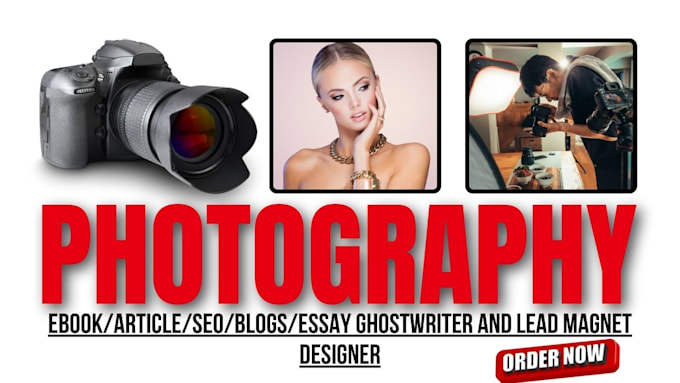 Gig Preview - Do photography ebook on any topic and design PDF lead magnet,workbook,worksheet