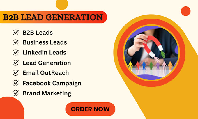 Gig Preview - B2b lead generation for targeted b2b leads, business leads and linkedin leads