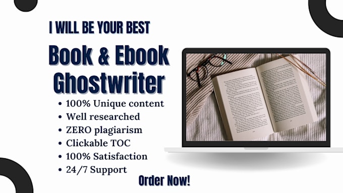 Gig Preview - Be your book writer, ebook ghostwriter, ghostwriter, amazon KDP ebook writer