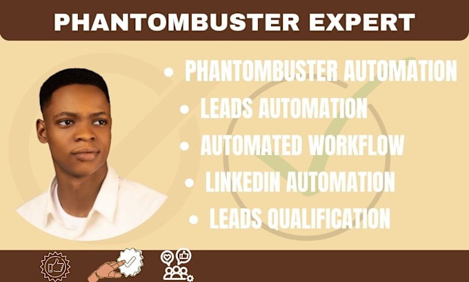 Gig Preview - Supercharge leads with phantom buster automation lead generation b2b linkedin