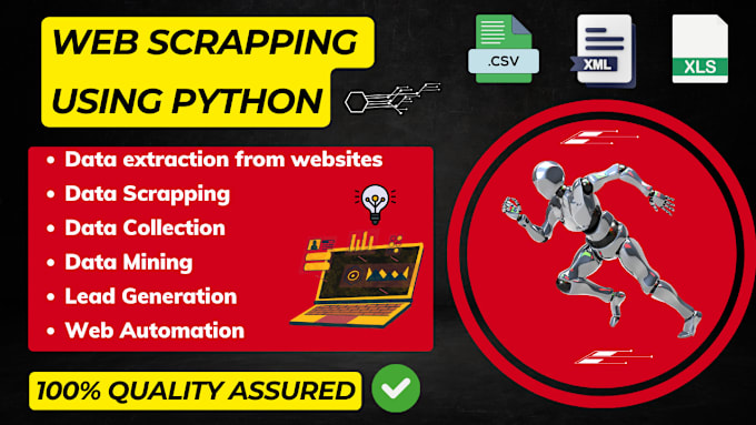 Gig Preview - Do web scrapping, data scrapping from any website