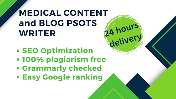 Gig Preview - Write SEO optimized health fitness and medical articles