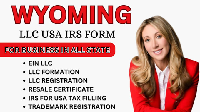 Gig Preview - Create wyoming ein llc usa tiktok for trademark registration irs usa tax filling