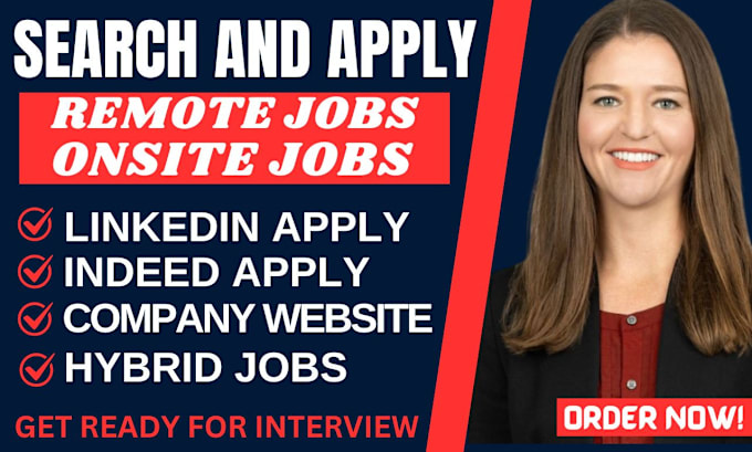 Gig Preview - Search and apply remote jobs for you job application job search apply to jobs