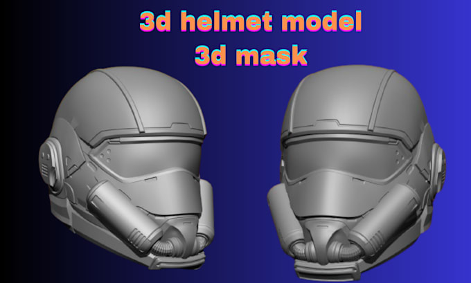 Gig Preview - Design 3d mask helmet cosplay bust head for your 3d printing