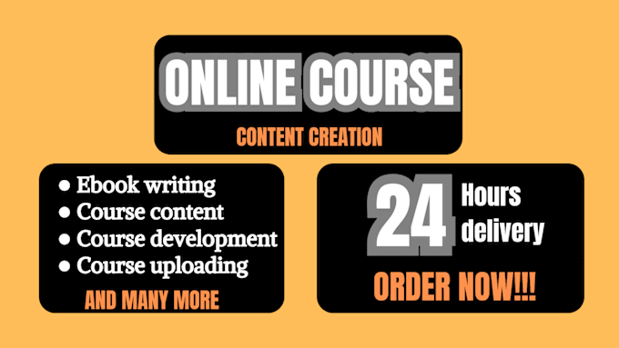 Gig Preview - Ghostwrite ebook online course content, creating course, ebook reselling