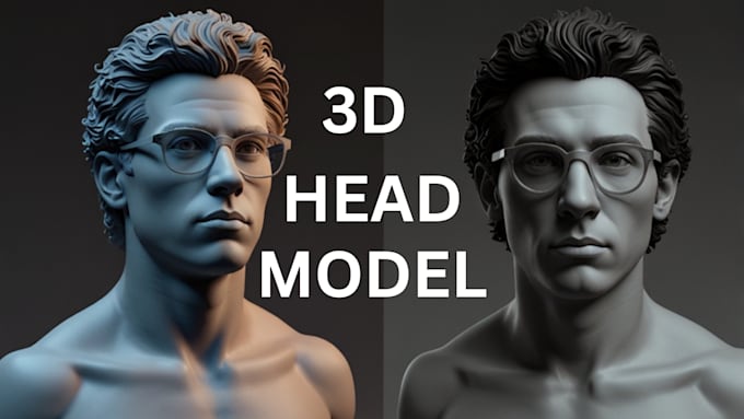 Gig Preview - Create  modern 3d head bust action figure toy statue miniature table top bjd