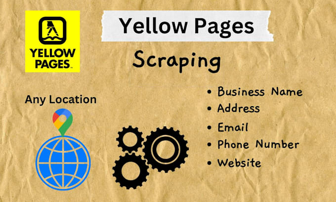 Gig Preview - Scrape yellow pages to get email lists and other information