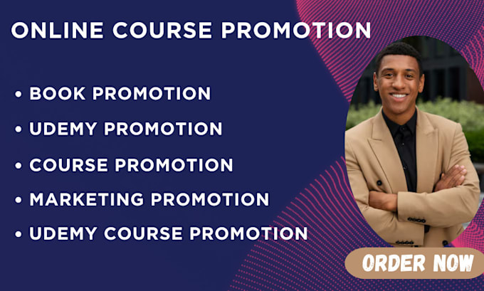 Gig Preview - Do podia udemy course promotion, online course marketing thinkific kajabi