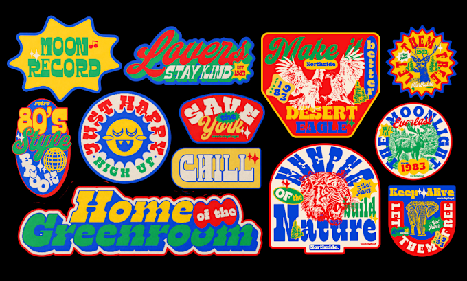 Gig Preview - Make pop fun retro vintage for sticker or tshirt design