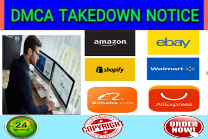 Gig Preview - Takedown report remove products amazon,shopify,ebay,esty,walmart under dmca